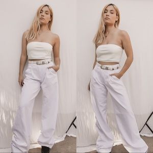 I.AM.GIA MIRA white super wide leg pants